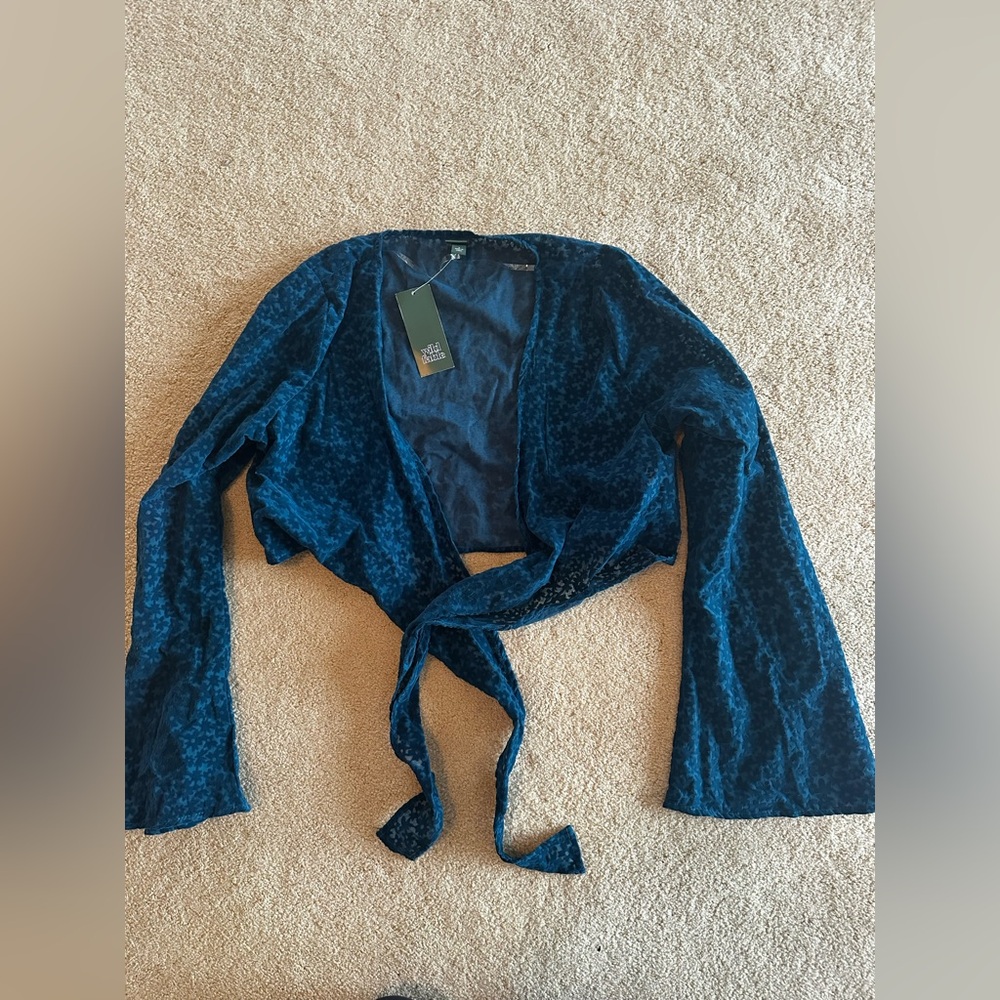 Wild Fable Teal Wrap Coverup Top
